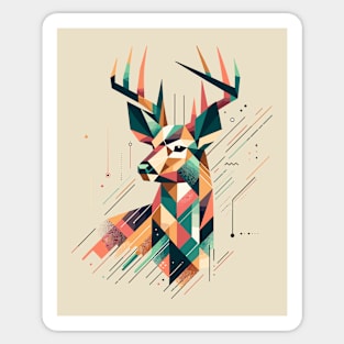 Stylized Stag - Abstract Deer Sticker